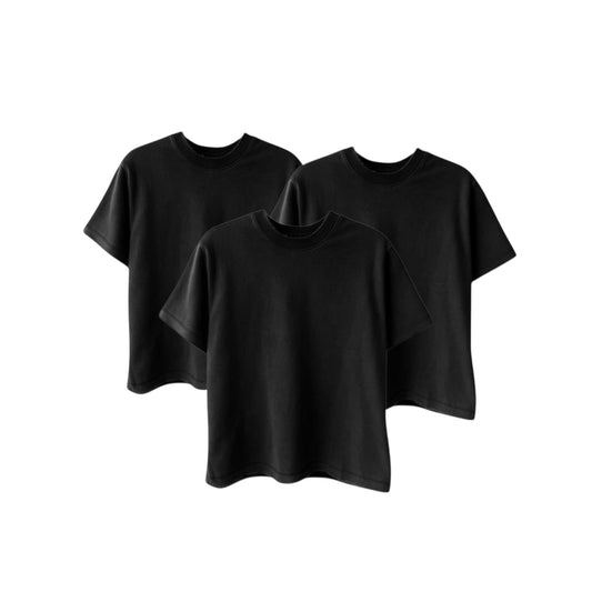 [3 PACK] FITTED CROPPED TEE